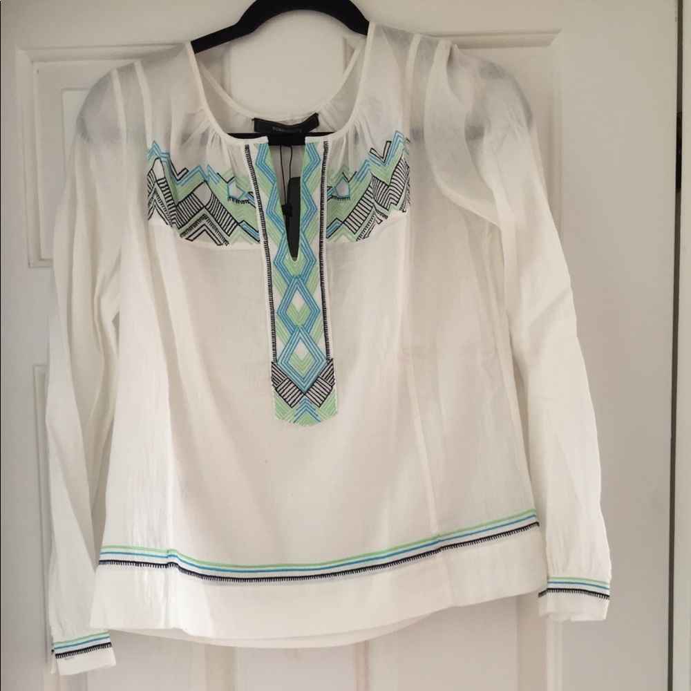 NWT bcbg maxazria  100% cotton summer top